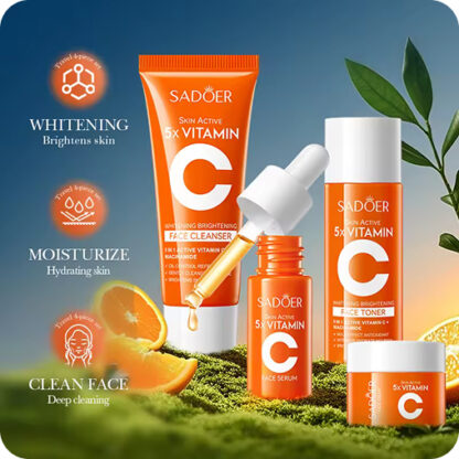 Juego de cuidado de la piel de viaje hidratante de vitamina C